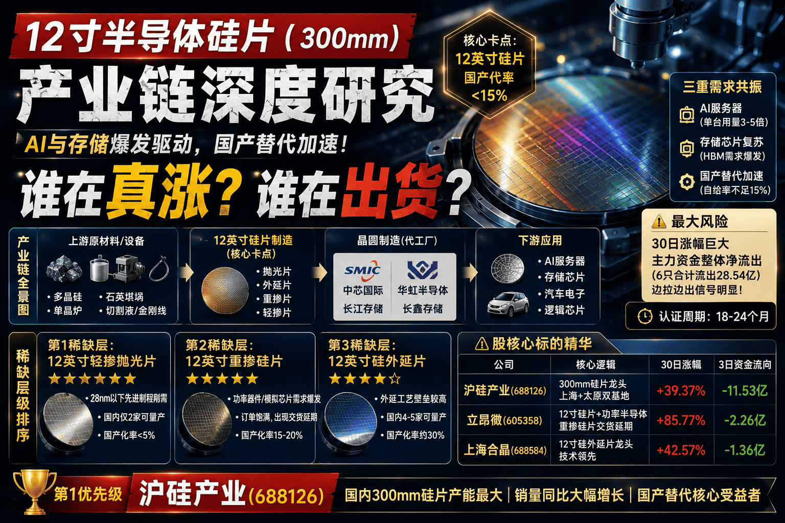 12寸半导体硅片（300mm）产业链深度研究