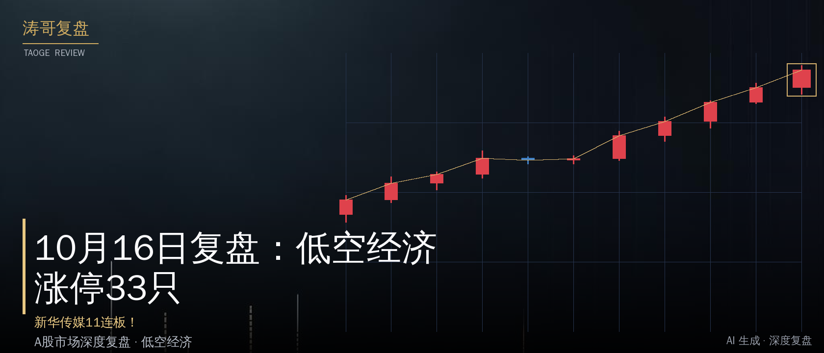 10月16日复盘：低空经济涨停33只，新华传媒11连板！